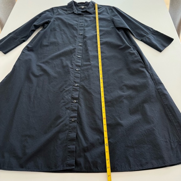 Uniqlo Navy Cotton Wide Shirt Dress - Picture 4 of 7